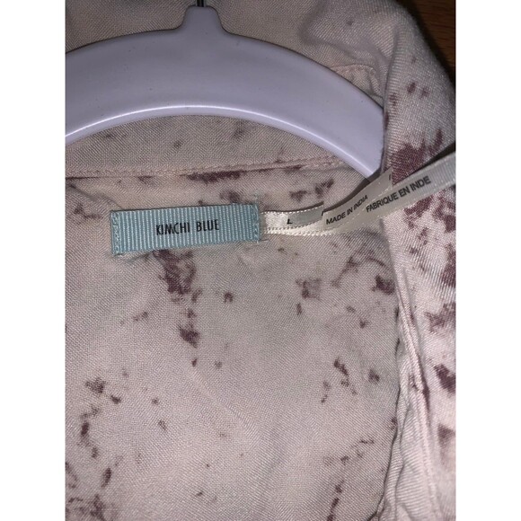 UO Kimchi Blue Floral Embroidered Tie Dye Button Down Western Top Large - Picture 7 of 8